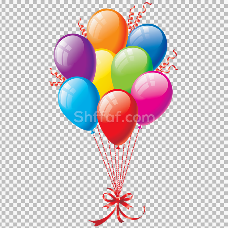 بلالين شفافة بلالين ملونة بدون خلفية ballon png