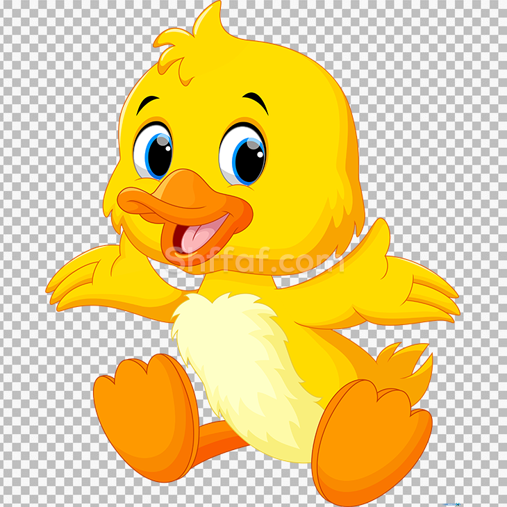 صورة بطة صفراء كرتون جميلة duck yellow cartoon png