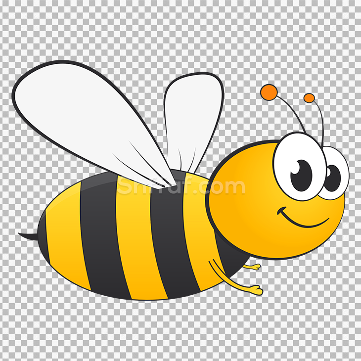 صورة نحلة كرتون نحل العسل تطير بدون خلفية honey bee png