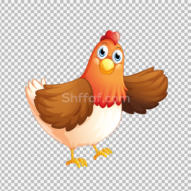 صورة دجاجة كرتون جميلة بدون خلفية Chicken cartoon png