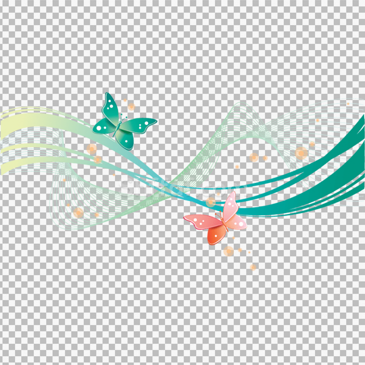 منحنيات جميلة مع فراشات coloured curves with butterflies png