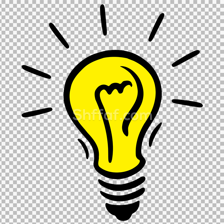 ايقونة فكرة مصباح مضيء بدون خلفية idea lamp light png