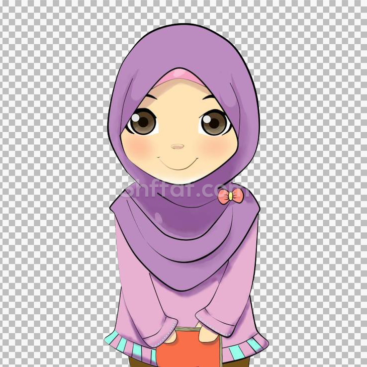 صورة بنت صغيرة مسلمة رسوم كرتون cute girl muslim png