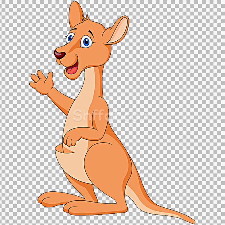 صورة حيوان الكنغر كرتون لطيف Kangaroo animal png