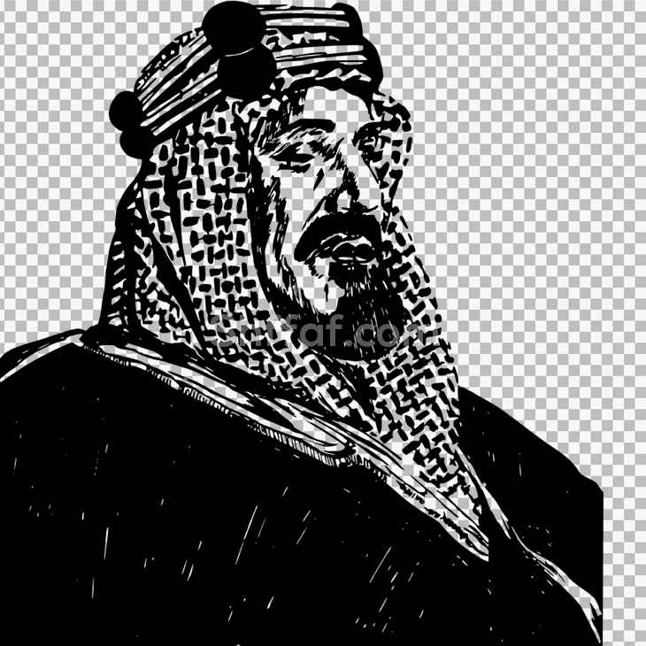 صورة الملك عبد العزيز مفرغة king abdulaziz of saudi arabia png