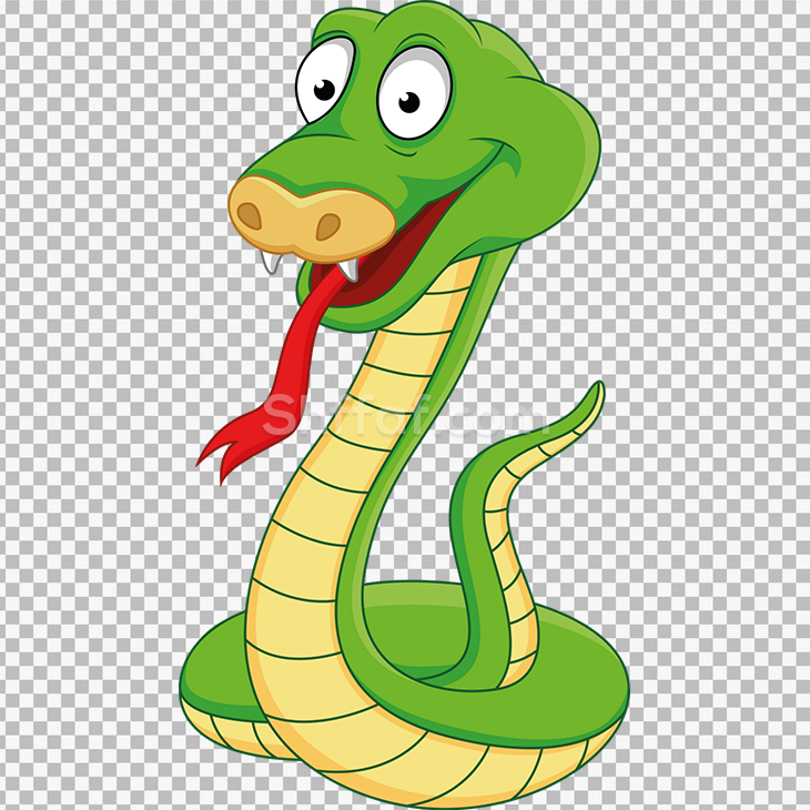 حية كرتون لون اخضر بدون خلفية snake cartoon png