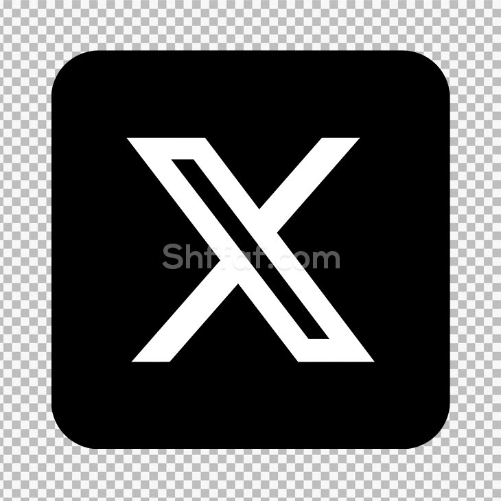 ايقونة شعار اكس تويتر خلفية اسود x black logo