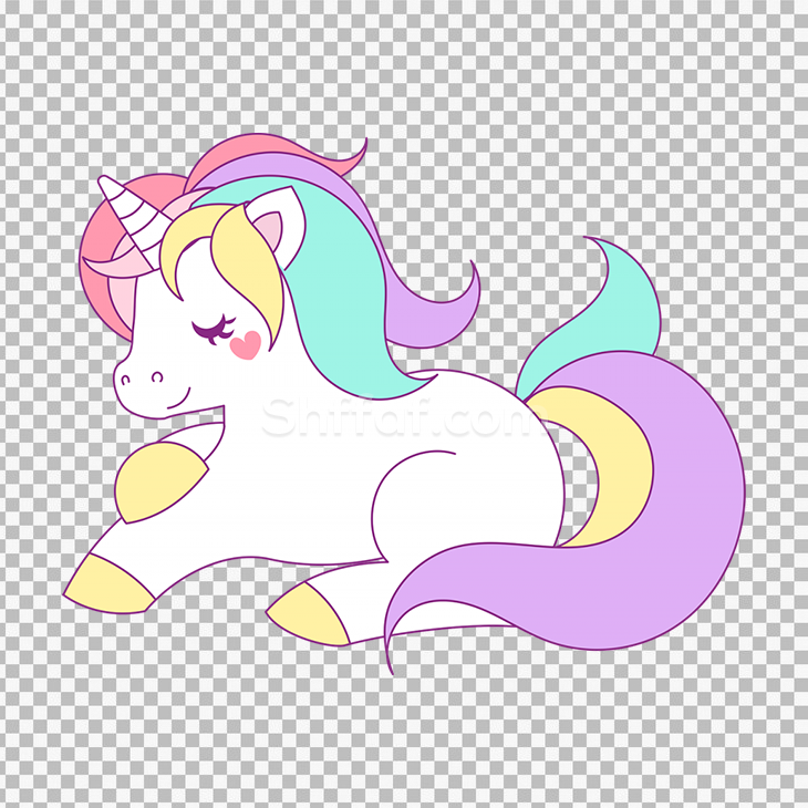 حصان يونيكورن جميل ابيض White unicorn png