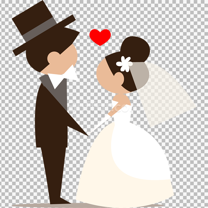 شخصية عريس وعروس كرتونية بدون خلفية bride groom cartoon love png