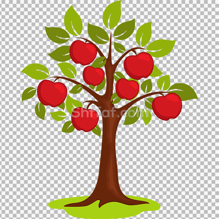 شجرة تفاح جميلة كرتون apple tree cartoon png