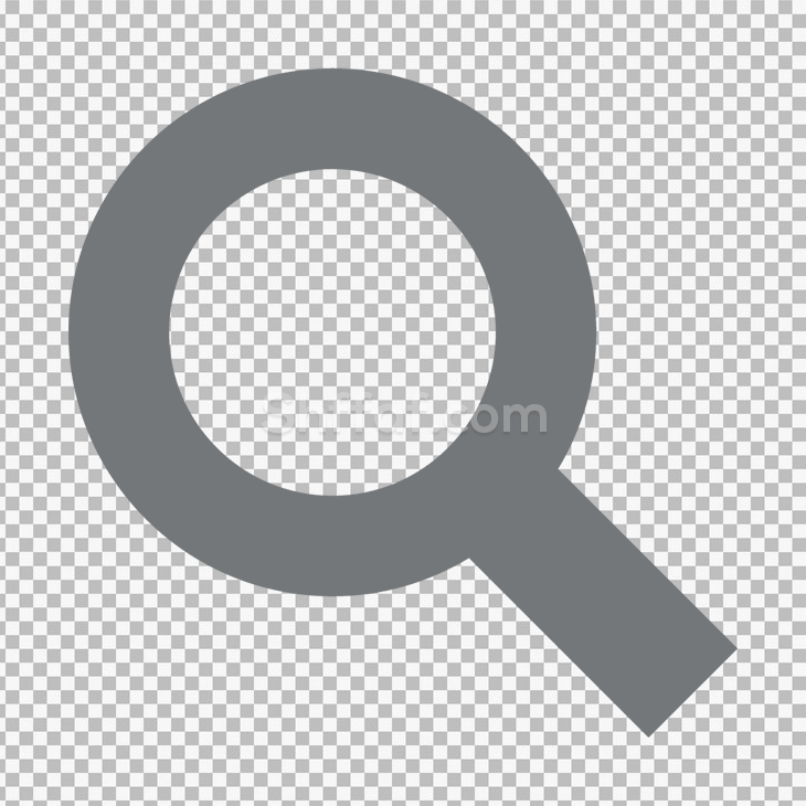 ايقونة عدسة مكبرة رمادي Magnifier icon free png