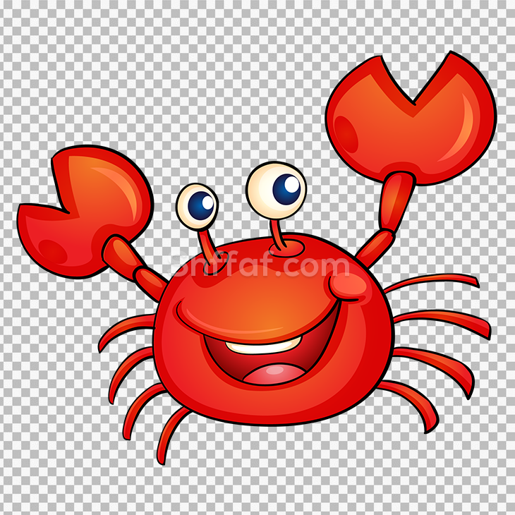 صورة سرطان البحر احمر كرتون red crab png