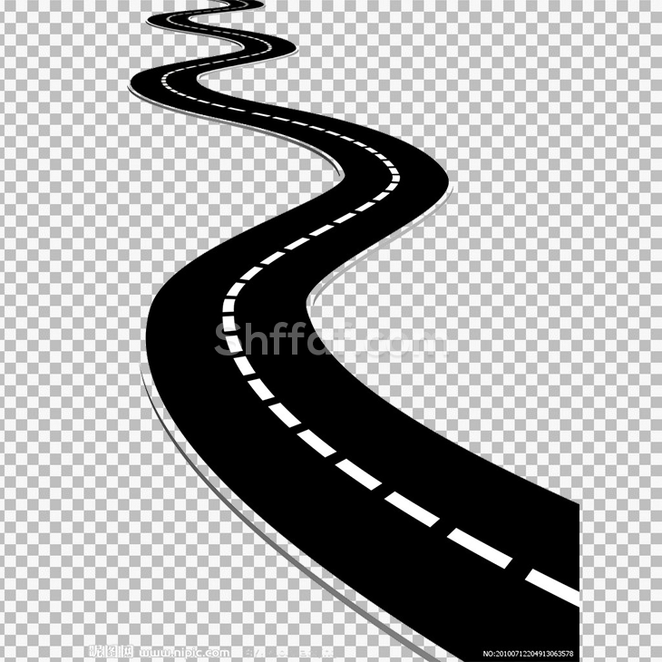 صورة شارع طويل منحني رسوم road illustration transparent png