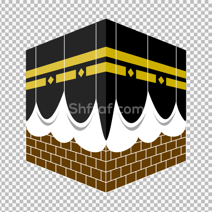 صورة الكعبة رسوم مفرغة Illustration of Kaaba Mecca png