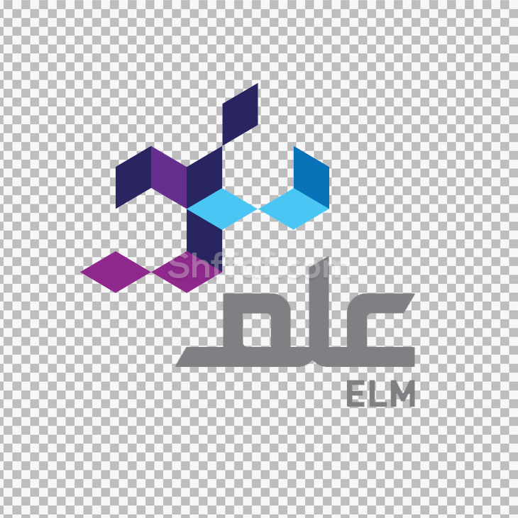 شعار شركة علم مفرغ  Elm Company Logo PNG