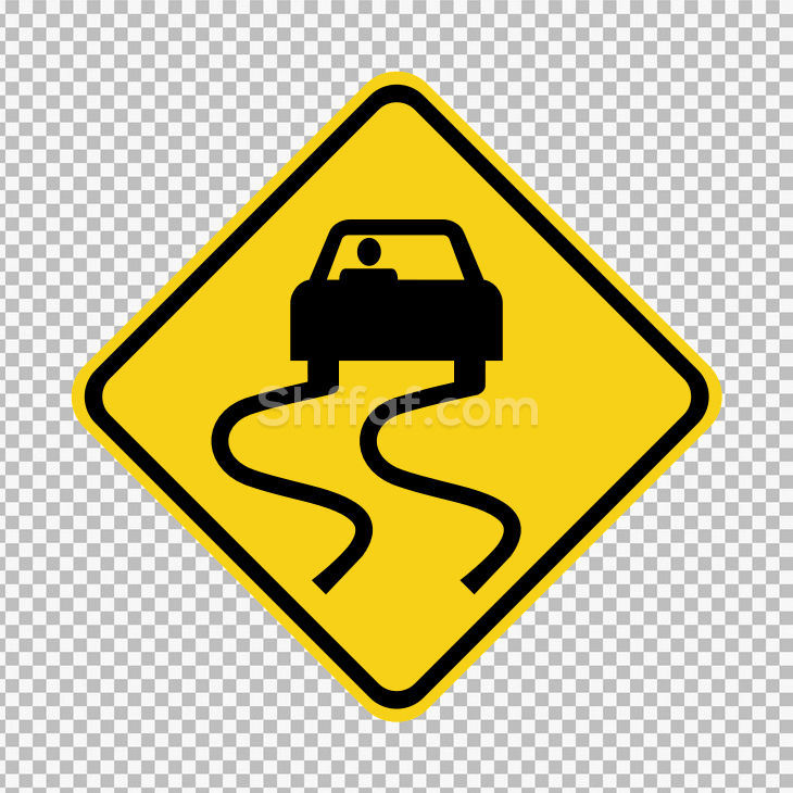 اشارة مرور تحذير من خطر التزحلق Warning sign Wet floor sign