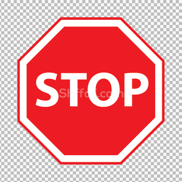 شعار توقف قف اشارة مرور traffic sign stop png